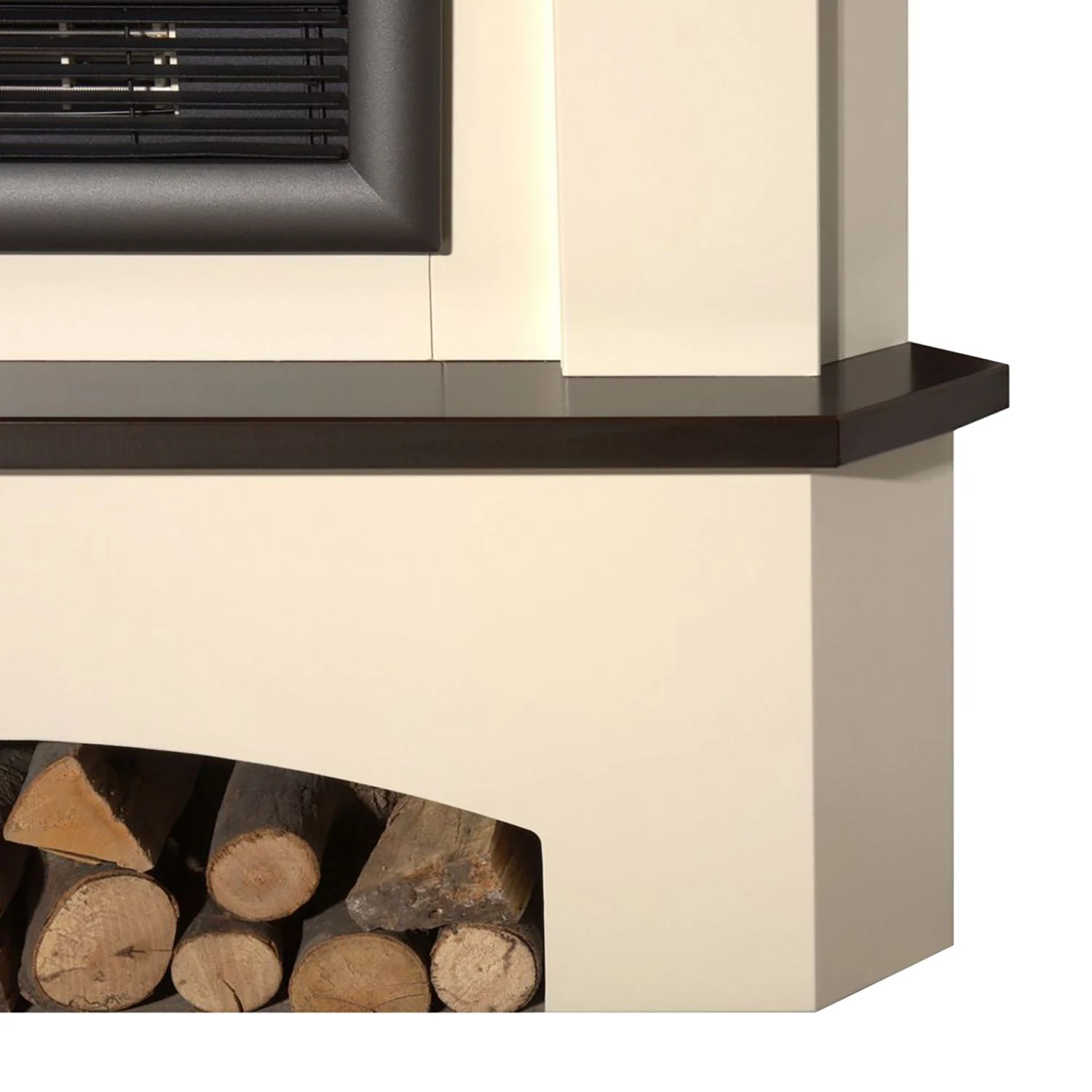 Montreux Elektro-Eckkamin Calabrio - Cremeweiß / Kolonialbraun 4 Montreux Elektro-Eckkamin Calabrio - Cremeweiß / Kolonialbraun – Bild 4