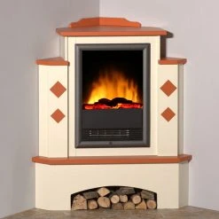 Montreux Elektro-Eckkamin Calabria - Cremeweiß / Terrakotta -Wohnzimmermöbel boutique en ligne calabria elektro eckkamin cremeweiss terrakotta 2249342