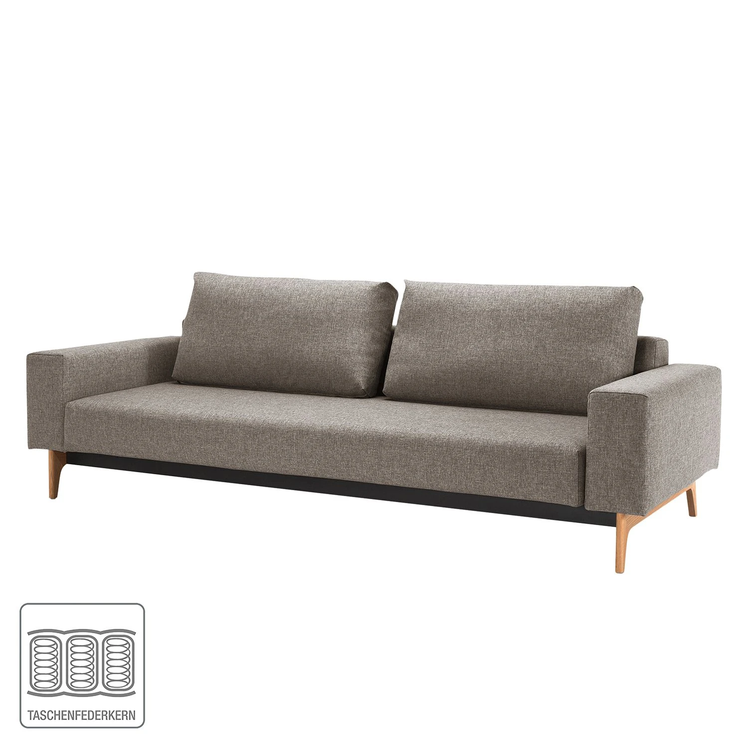 Innovation Möbel Schlafsofa Idun - Webstoff - Platin - Stoff 521 Mixed Dance Grey 2 Innovation Möbel Schlafsofa Idun - Webstoff - Platin - Stoff 521 Mixed Dance Grey – Bild 2