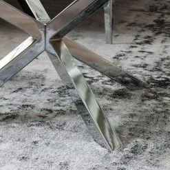 Loftscape Couchtisch Lagarde - Glas / Stahl - Silber - Durchmesser: 82 cm -Wohnzimmermöbel boutique en ligne couchtisch lagarde silber 4392776