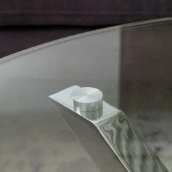 Loftscape Couchtisch Lagarde - Glas / Stahl - Silber - Durchmesser: 82 cm -Wohnzimmermöbel boutique en ligne couchtisch lagarde silber 4392780