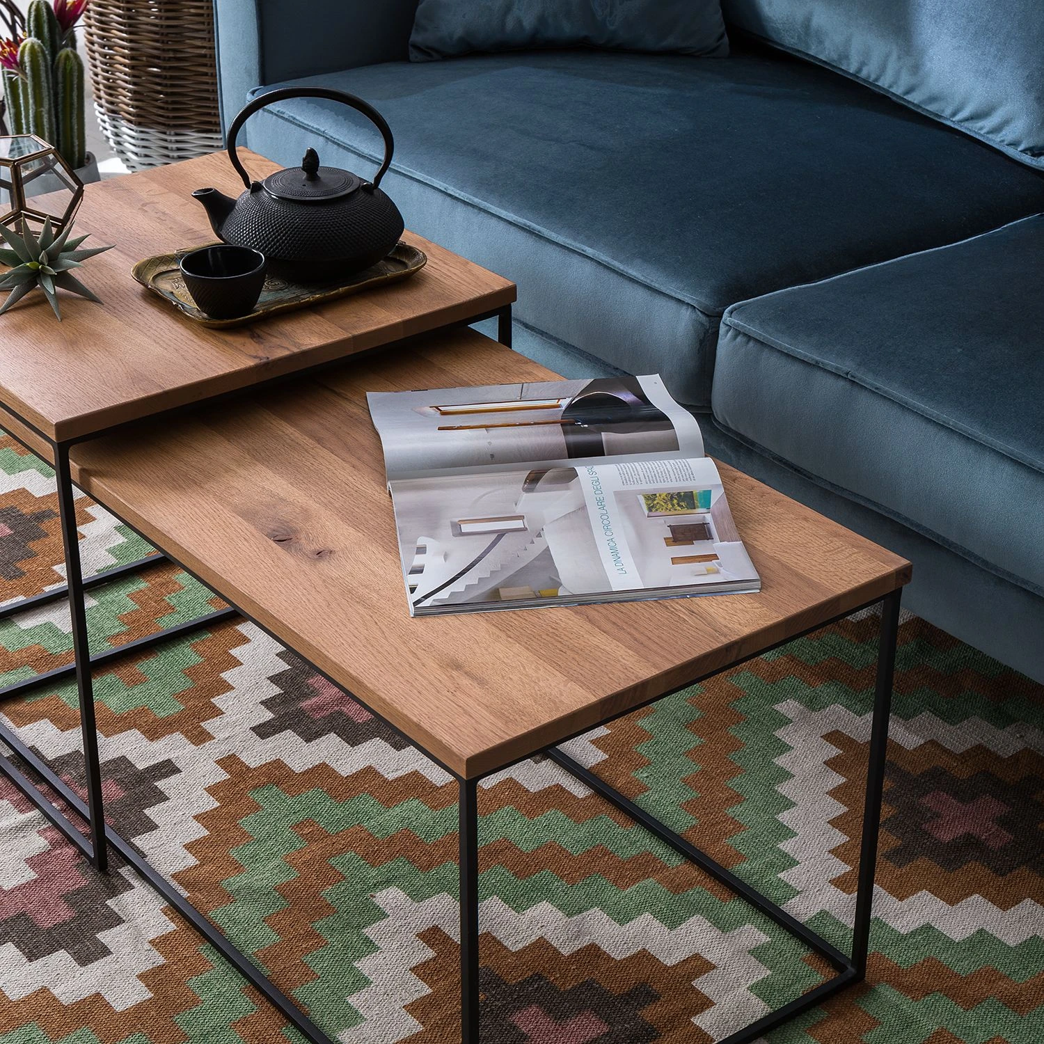 Ars manufacti Couchtisch Minneola (2-teilig) - Eiche massiv / Metall - Eiche 4 Ars manufacti Couchtisch Minneola (2-teilig) - Eiche massiv / Metall - Eiche – Bild 4