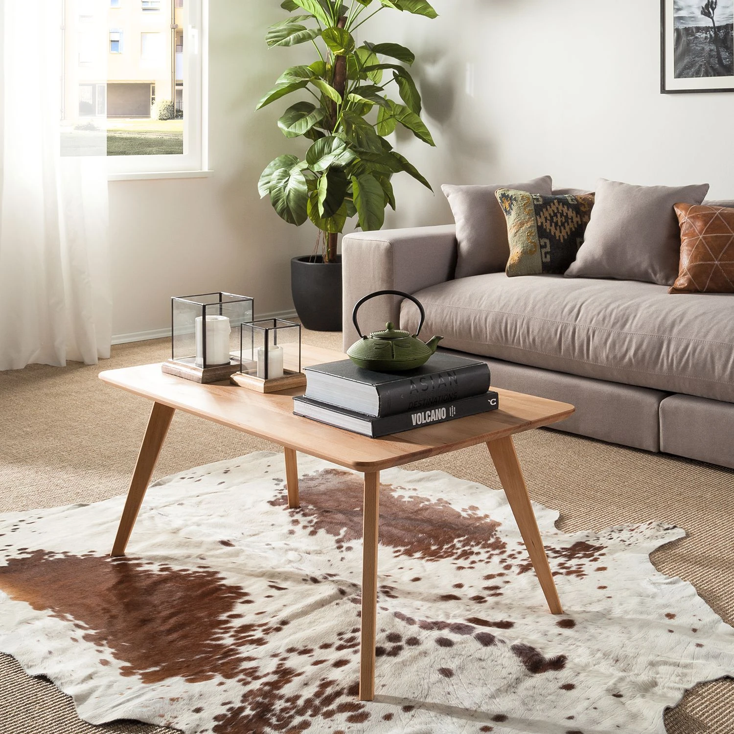 Ars Natura Couchtisch NambanWOOD - Buche - 100 x 60 cm 2 Ars Natura Couchtisch NambanWOOD - Buche - 100 x 60 cm – Bild 2