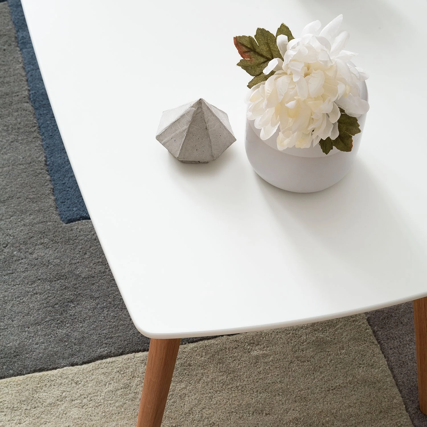 Mørteens Couchtisch Obory - Eiche teilmassiv - Weiß / Eiche 8 Mørteens Couchtisch Obory - Eiche teilmassiv - Weiß / Eiche – Bild 8