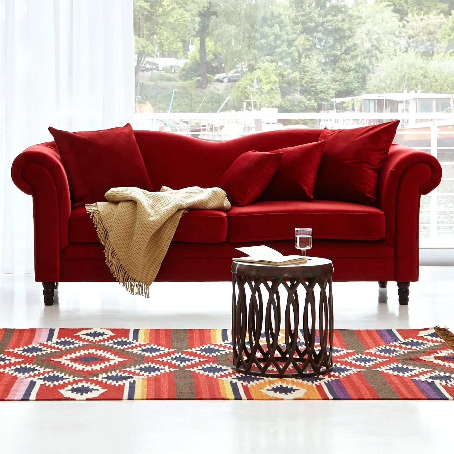 Red Living Couchtisch Sling - Kobaltblau - 40 x 42 cm 4 Red Living Couchtisch Sling - Kobaltblau - 40 x 42 cm – Bild 4