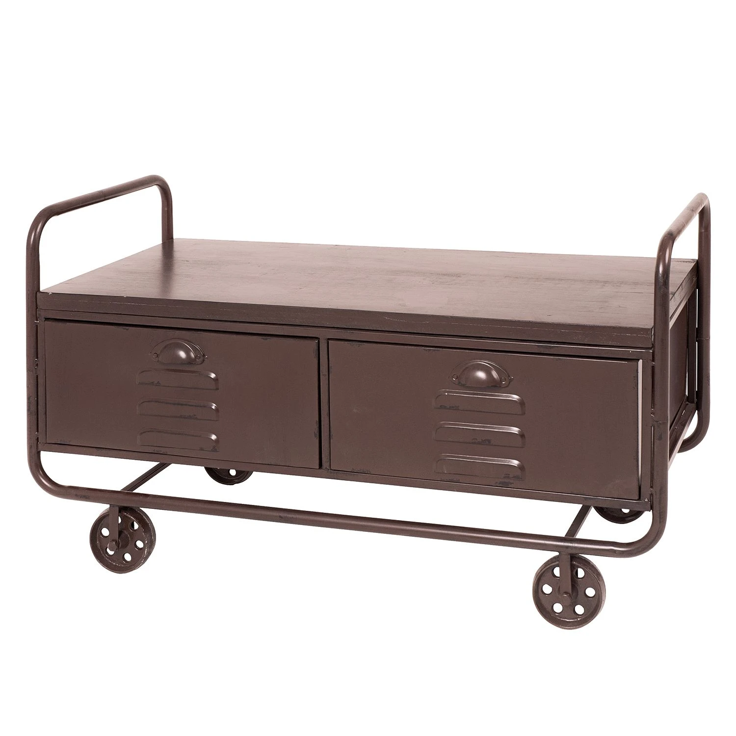 Ars manufacti Couchtisch Tresor - Metall - Braun / Weiß 1 Ars manufacti Couchtisch Tresor - Metall - Braun / Weiß