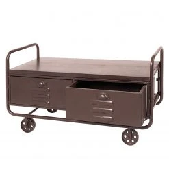 Ars manufacti Couchtisch Tresor - Metall - Braun / Weiß 5 Ars manufacti Couchtisch Tresor - Metall - Braun / Weiß -Wohnzimmermöbel boutique en ligne couchtisch tresor metall braun weiss 4294756