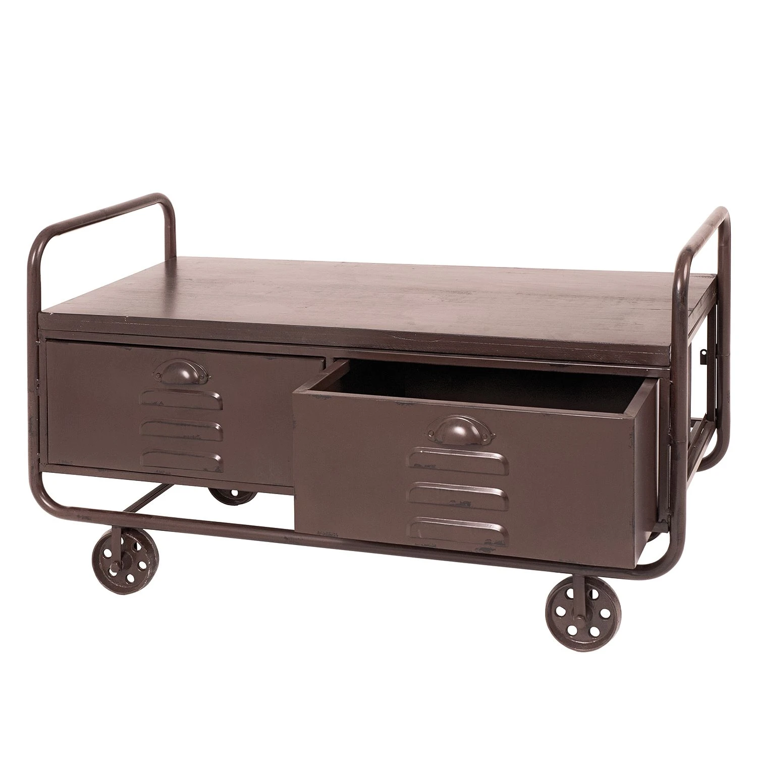 Ars manufacti Couchtisch Tresor - Metall - Braun / Weiß 3 Ars manufacti Couchtisch Tresor - Metall - Braun / Weiß – Bild 3