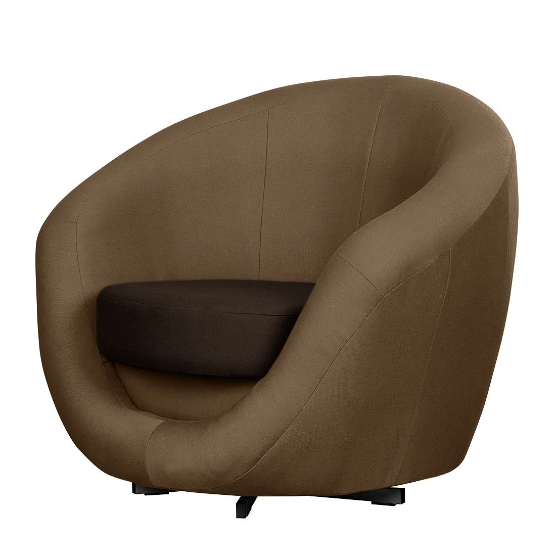 Fredriks Drehsessel Marvin - Webstoff Taupe/Mocca 1 Fredriks Drehsessel Marvin - Webstoff Taupe/Mocca