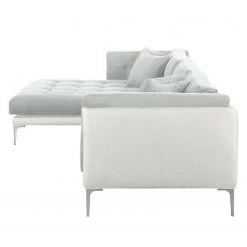 Fredriks Ecksofa Agueada IV Kunstleder / Webstoff - Weiß / Silber - Longchair davorstehend links 23 Fredriks Ecksofa Agueada IV Kunstleder / Webstoff - Weiß / Silber - Longchair davorstehend links -Wohnzimmermöbel boutique en ligne ecksofa agueada iv kunstleder webstoff longchair davorstehend links weiss silber 4366208