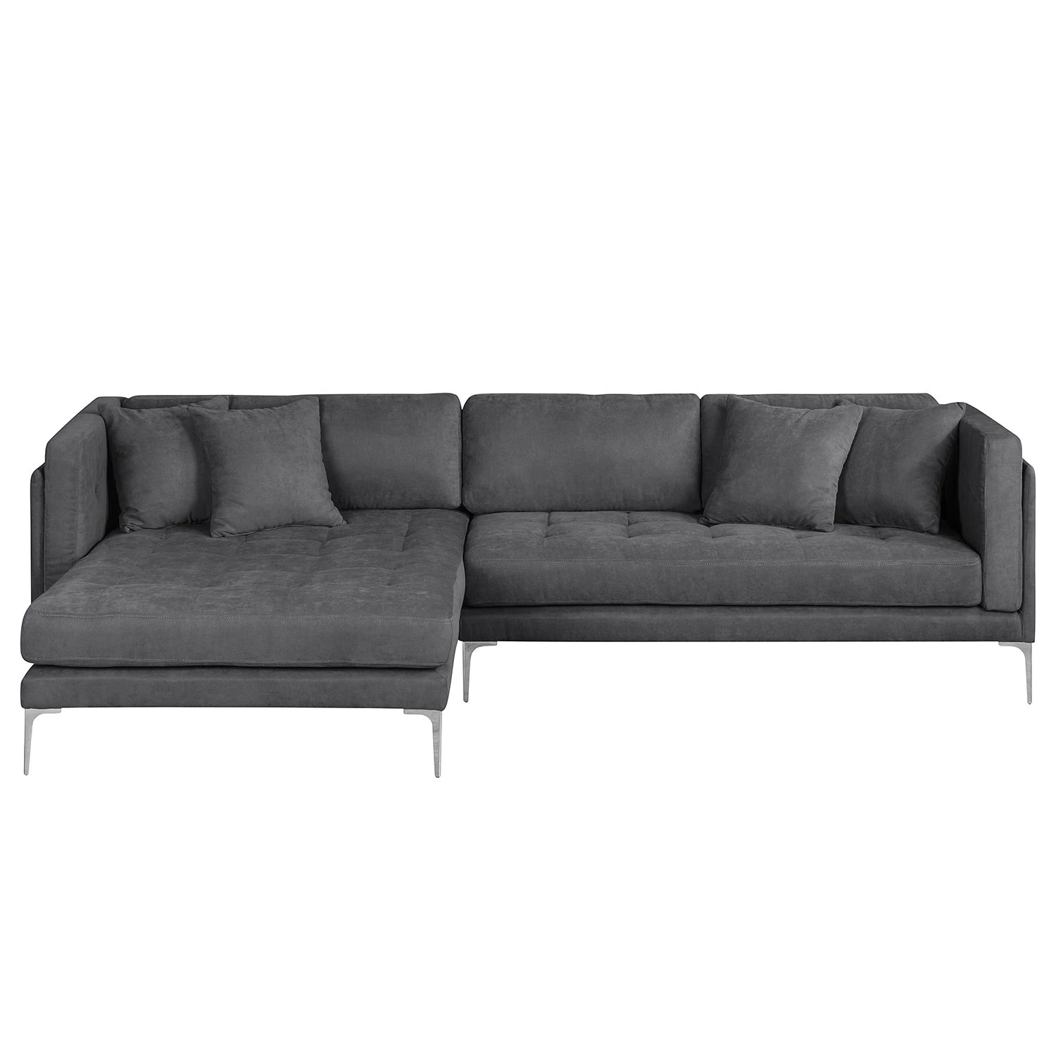 Loftscape Ecksofa Agueda II Webstoff - Dunkelgrau - Longchair davorstehend links 4 Loftscape Ecksofa Agueda II Webstoff - Dunkelgrau - Longchair davorstehend links – Bild 4