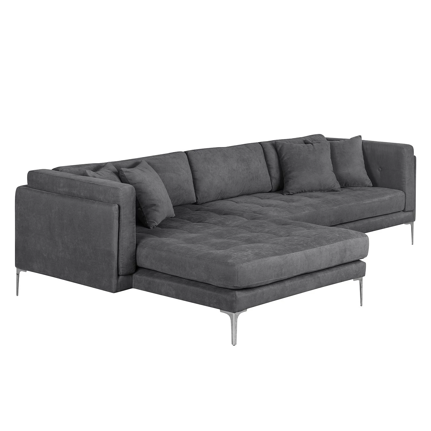 Loftscape Ecksofa Agueda II Webstoff - Dunkelgrau - Longchair davorstehend links 7 Loftscape Ecksofa Agueda II Webstoff - Dunkelgrau - Longchair davorstehend links – Bild 7