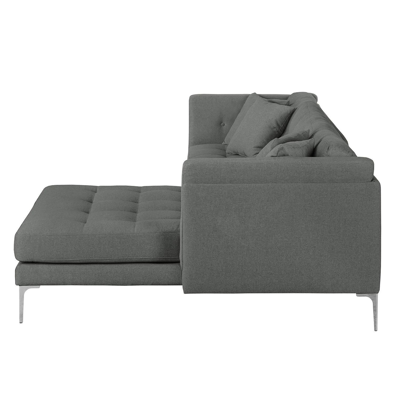 Fredriks Ecksofa Agueda I Webstoff - Anthrazit - Longchair davorstehend rechts 4 Fredriks Ecksofa Agueda I Webstoff - Anthrazit - Longchair davorstehend rechts – Bild 4
