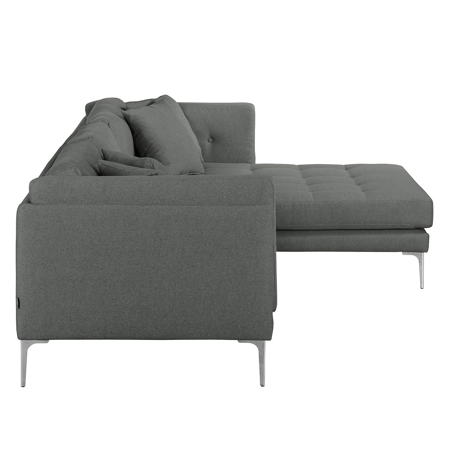 Fredriks Ecksofa Agueda I Webstoff - Anthrazit - Longchair davorstehend rechts 6 Fredriks Ecksofa Agueda I Webstoff - Anthrazit - Longchair davorstehend rechts – Bild 6