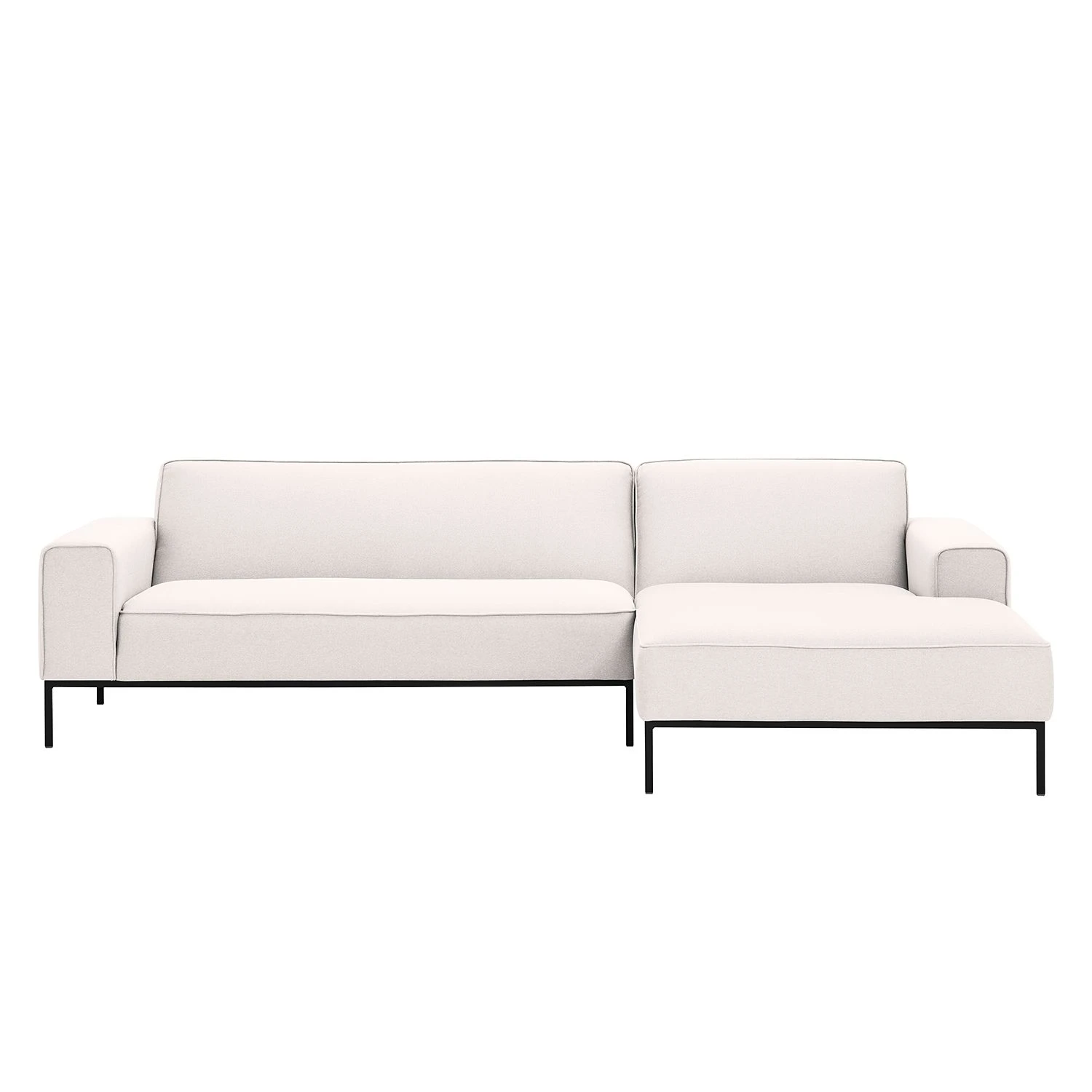 Studio Copenhagen Ecksofa Ampio I Webstoff - Stoff Floreana: Beige - Longchair davorstehend rechts - Schwarz 3 Studio Copenhagen Ecksofa Ampio I Webstoff - Stoff Floreana: Beige - Longchair davorstehend rechts - Schwarz – Bild 3