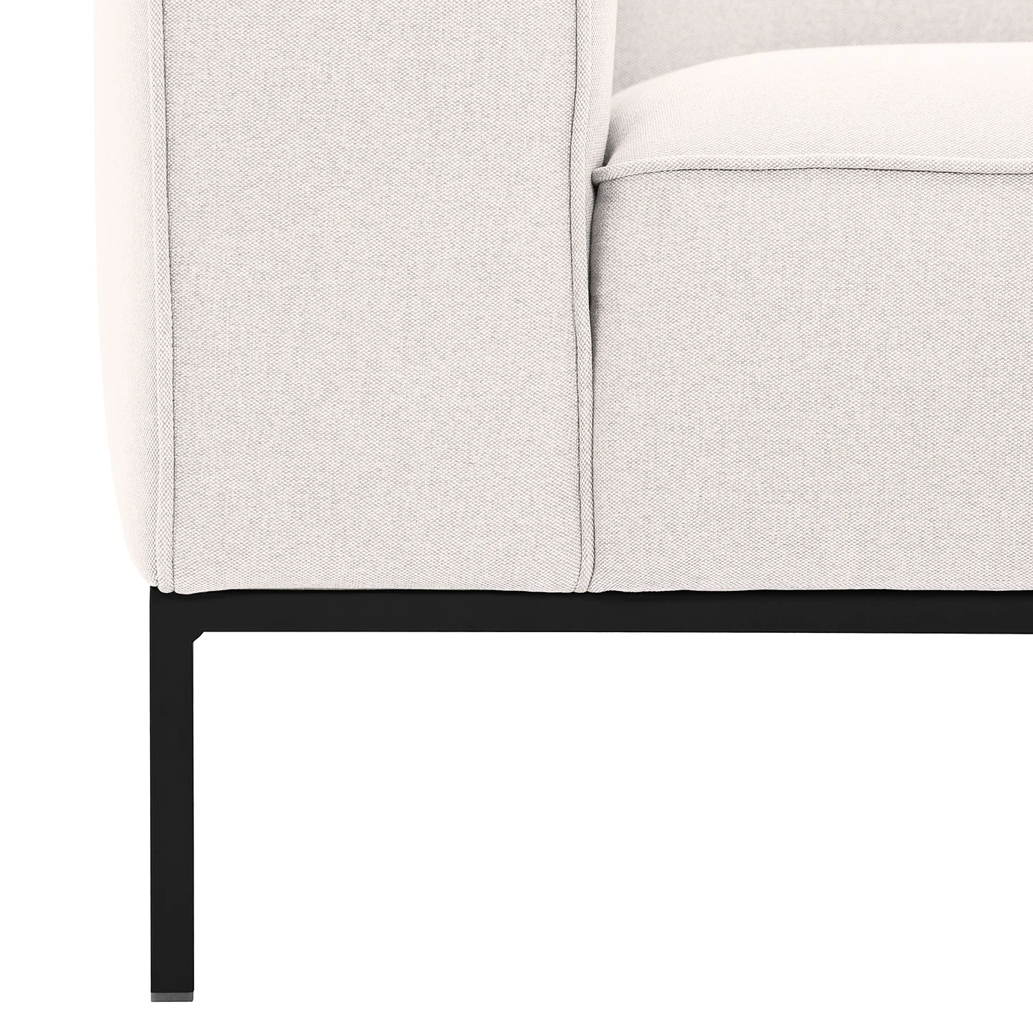 Studio Copenhagen Ecksofa Ampio I Webstoff - Stoff Floreana: Beige - Longchair davorstehend rechts - Schwarz 8 Studio Copenhagen Ecksofa Ampio I Webstoff - Stoff Floreana: Beige - Longchair davorstehend rechts - Schwarz – Bild 8