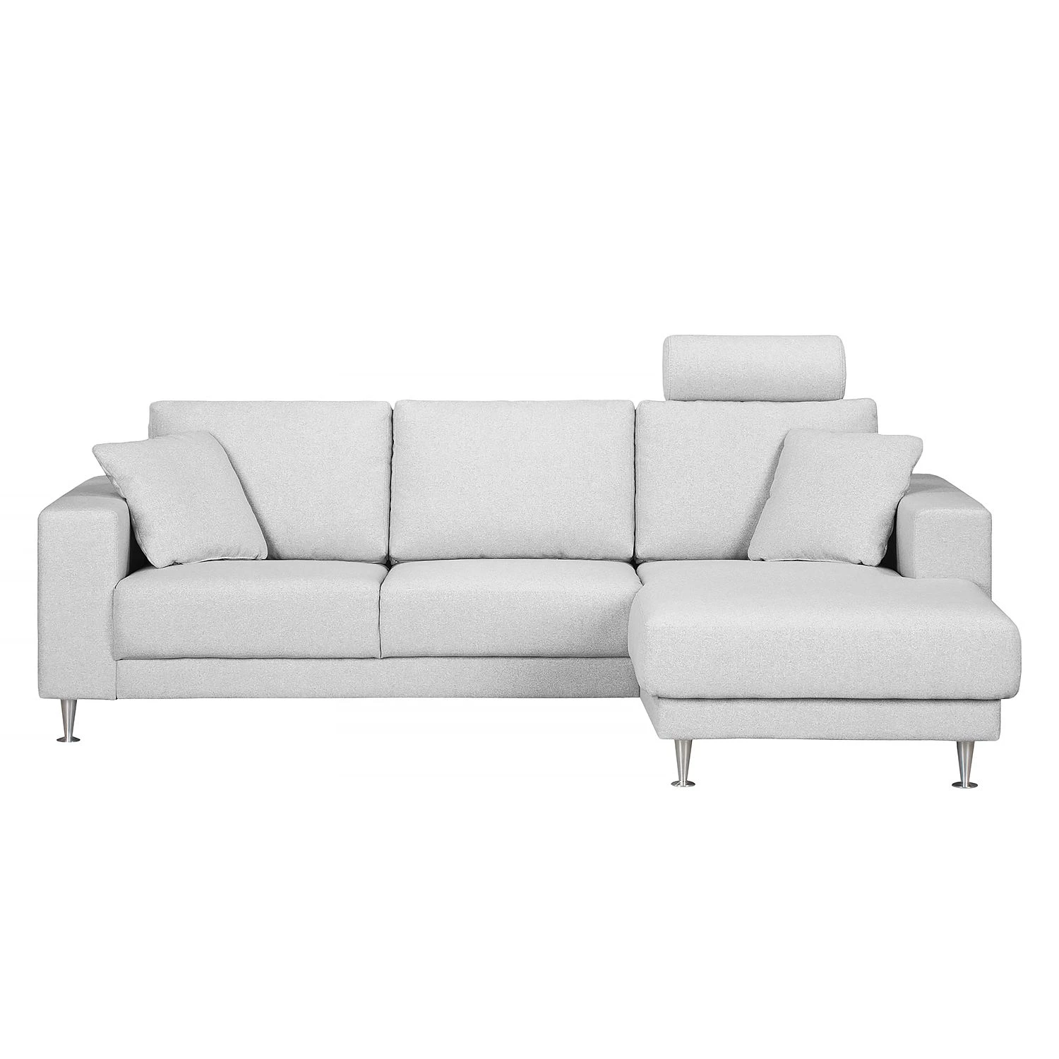 Fredriks Ecksofa Arietta I Webstoff - Platingrau - Longchair davorstehend rechts 3 Fredriks Ecksofa Arietta I Webstoff - Platingrau - Longchair davorstehend rechts – Bild 3