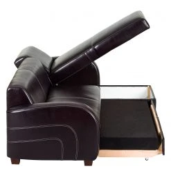 Maison Belfort Ecksofa Ballina Echtleder - Dunkelbraun - Longchair davorstehend rechts -Wohnzimmermöbel boutique en ligne ecksofa ballina echtleder longchair ottomane davorstehend rechts dunkelbraun 2490398