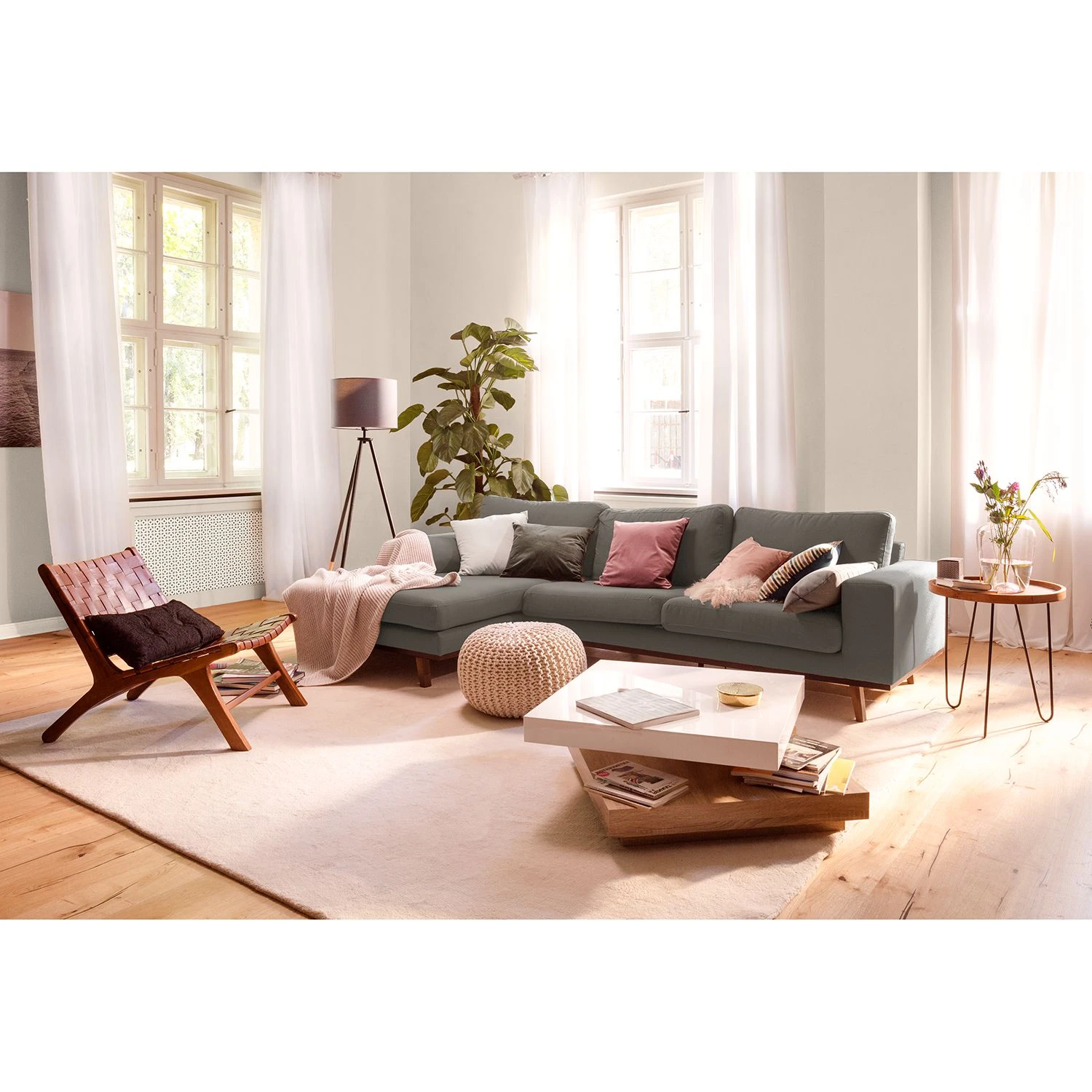 Mørteens Ecksofa Billund I Webstoff - Taupe - Longchair davorstehend links 3 Mørteens Ecksofa Billund I Webstoff - Taupe - Longchair davorstehend links – Bild 3