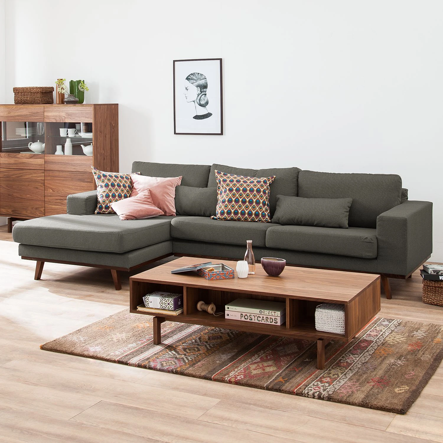 Mørteens Ecksofa Billund I Webstoff - Taupe - Longchair davorstehend links 2 Mørteens Ecksofa Billund I Webstoff - Taupe - Longchair davorstehend links – Bild 2