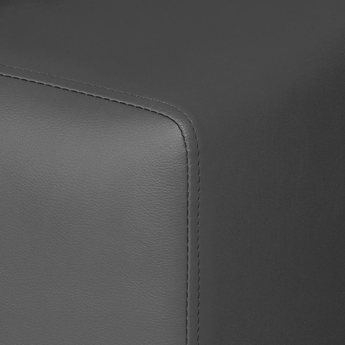 Roomscape Ecksofa Tosya - Kunstleder Anthrazith/Strukturstoff Grau - Ottomane davorstehend links 12 Roomscape Ecksofa Tosya - Kunstleder Anthrazith/Strukturstoff Grau - Ottomane davorstehend links – Bild 12