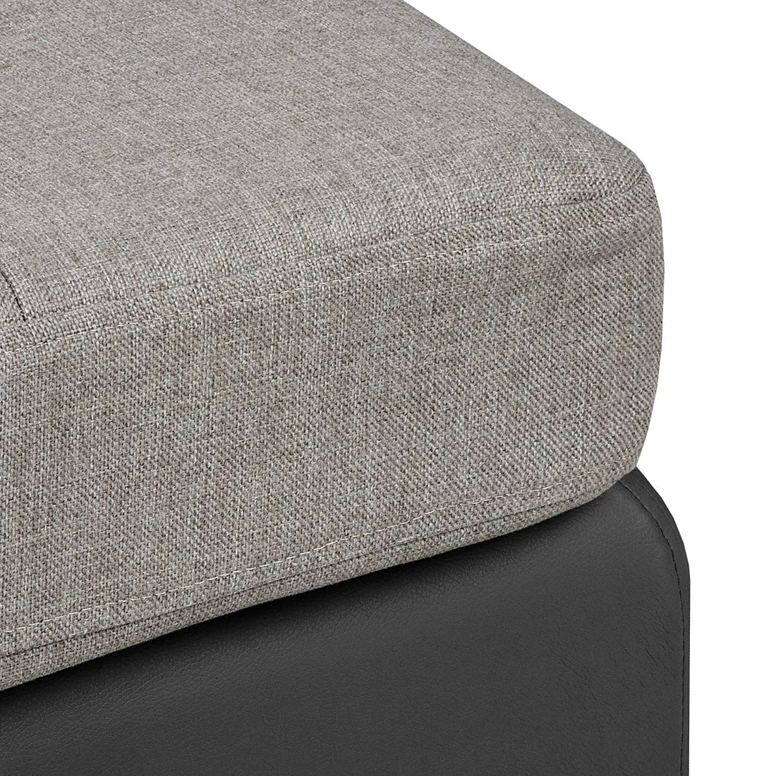 Roomscape Ecksofa Tosya - Kunstleder Anthrazith/Strukturstoff Grau - Ottomane davorstehend links 9 Roomscape Ecksofa Tosya - Kunstleder Anthrazith/Strukturstoff Grau - Ottomane davorstehend links – Bild 9