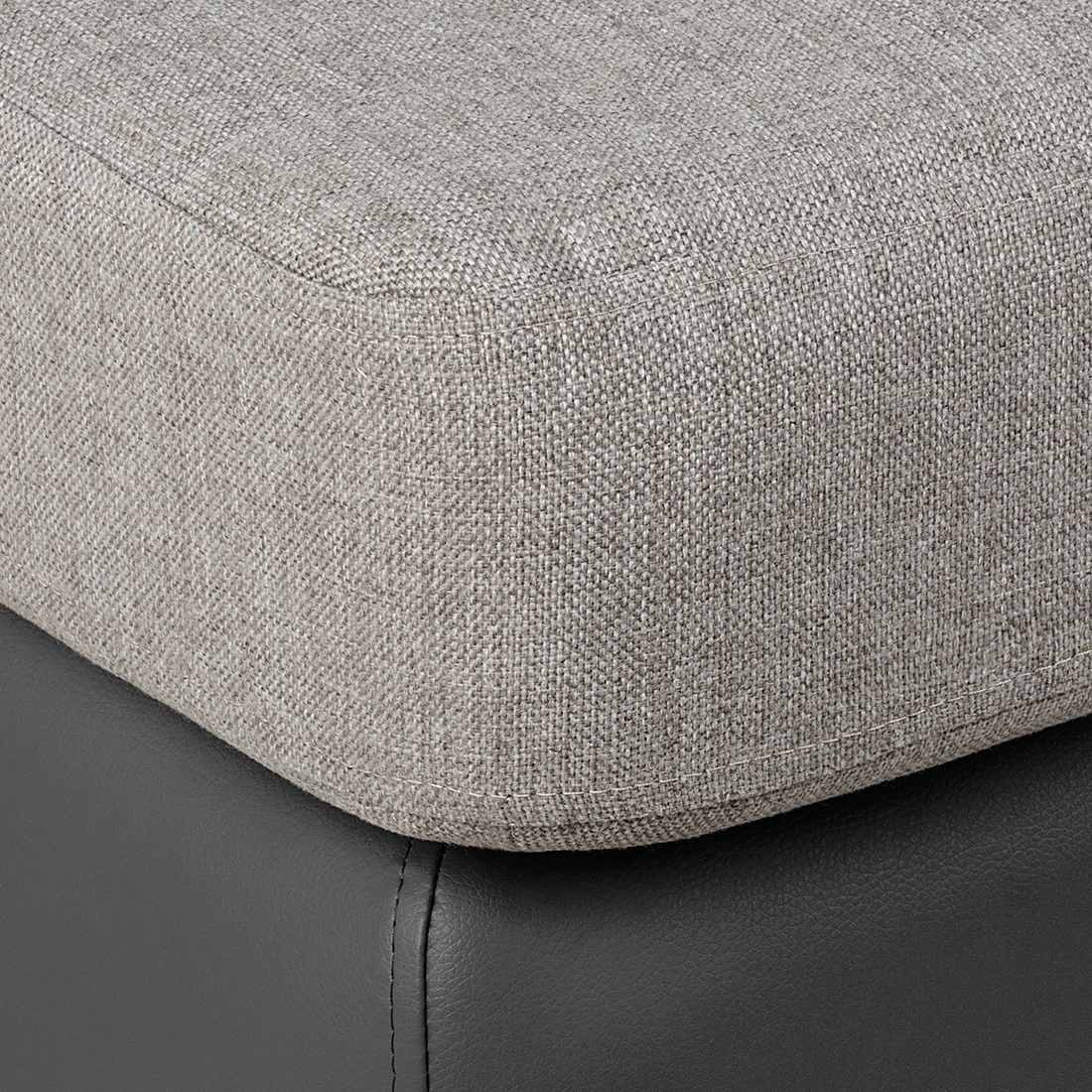 Roomscape Ecksofa Tosya - Kunstleder Anthrazith/Strukturstoff Grau - Ottomane davorstehend links 8 Roomscape Ecksofa Tosya - Kunstleder Anthrazith/Strukturstoff Grau - Ottomane davorstehend links – Bild 8