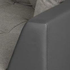 Roomscape Ecksofa Tosya - Kunstleder Anthrazit/Strukturstoff Grau - Ottomane davorstehend rechts -Wohnzimmermöbel boutique en ligne ecksofa brandon kunstleder anthrazit ottomane davorstehend rechts 395058