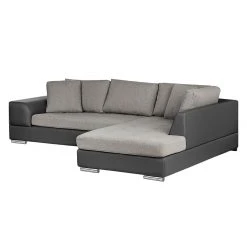 Roomscape Ecksofa Tosya - Kunstleder Anthrazit/Strukturstoff Grau - Ottomane davorstehend rechts -Wohnzimmermöbel boutique en ligne ecksofa brandon kunstleder anthrazit ottomane davorstehend rechts 395070