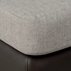 Roomscape Ecksofa Tosya - Kunstleder Dunkelbraun/Strukturstoff Grau - Ottomane davorstehend links -Wohnzimmermöbel boutique en ligne ecksofa brandon kunstleder dunkelbraun ottomane davorstehend links 395115