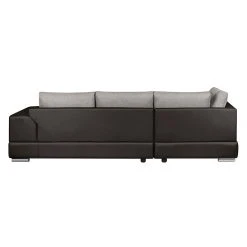 Roomscape Ecksofa Tosya - Kunstleder Dunkelbraun/Strukturstoff Grau - Ottomane davorstehend links -Wohnzimmermöbel boutique en ligne ecksofa brandon kunstleder dunkelbraun ottomane davorstehend links 395117