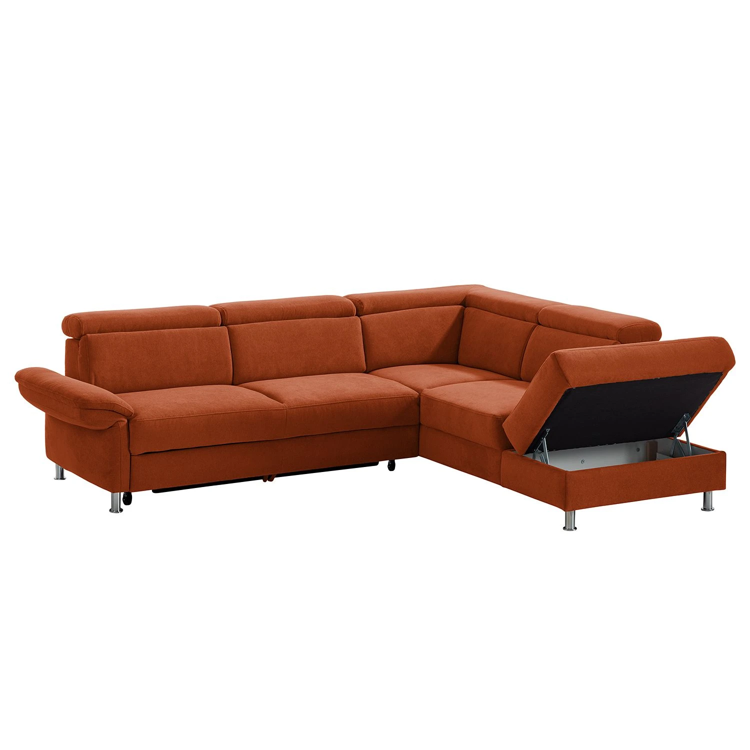 Fredriks Ecksofa Calang Webstoff - Honigbraun - Ottomane davorstehend rechts - Bettkasten - Schlaffunktion 6 Fredriks Ecksofa Calang Webstoff - Honigbraun - Ottomane davorstehend rechts - Bettkasten - Schlaffunktion – Bild 6