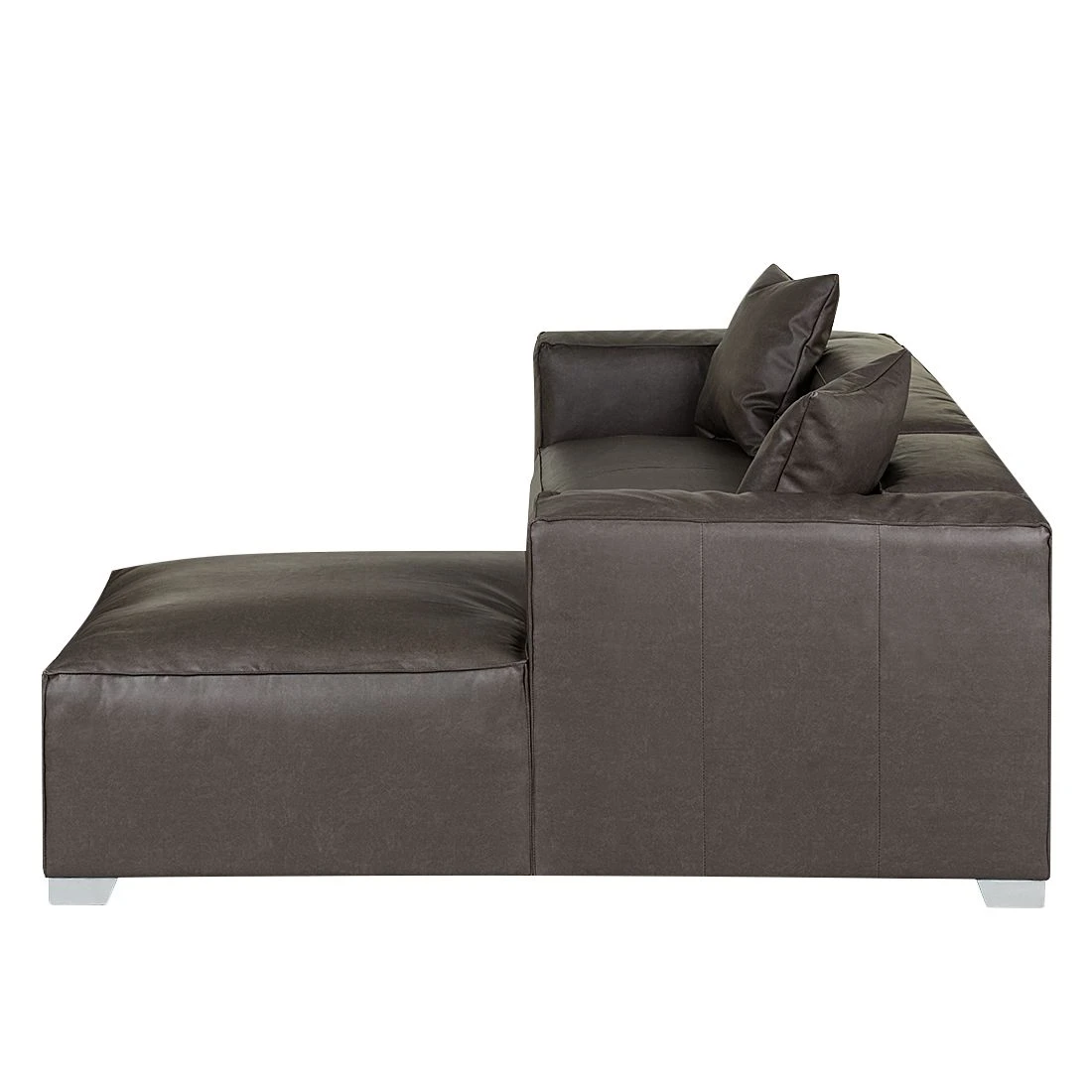 Loftscape Ecksofa Calli - Kunstleder Dunkelbraun - Longchair davorstehend rechts 4 Loftscape Ecksofa Calli - Kunstleder Dunkelbraun - Longchair davorstehend rechts – Bild 4