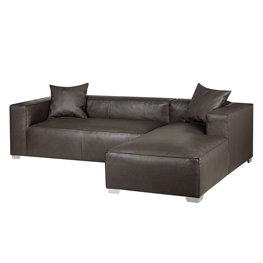 Loftscape Ecksofa Calli - Kunstleder Dunkelbraun - Longchair davorstehend rechts 2 Loftscape Ecksofa Calli - Kunstleder Dunkelbraun - Longchair davorstehend rechts – Bild 2