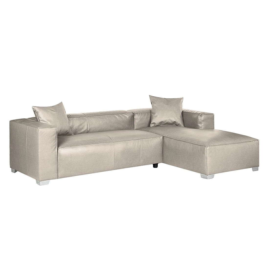 Loftscape Ecksofa Calli - Kunstleder Grau - Longchair davorstehend rechts 1 Loftscape Ecksofa Calli - Kunstleder Grau - Longchair davorstehend rechts