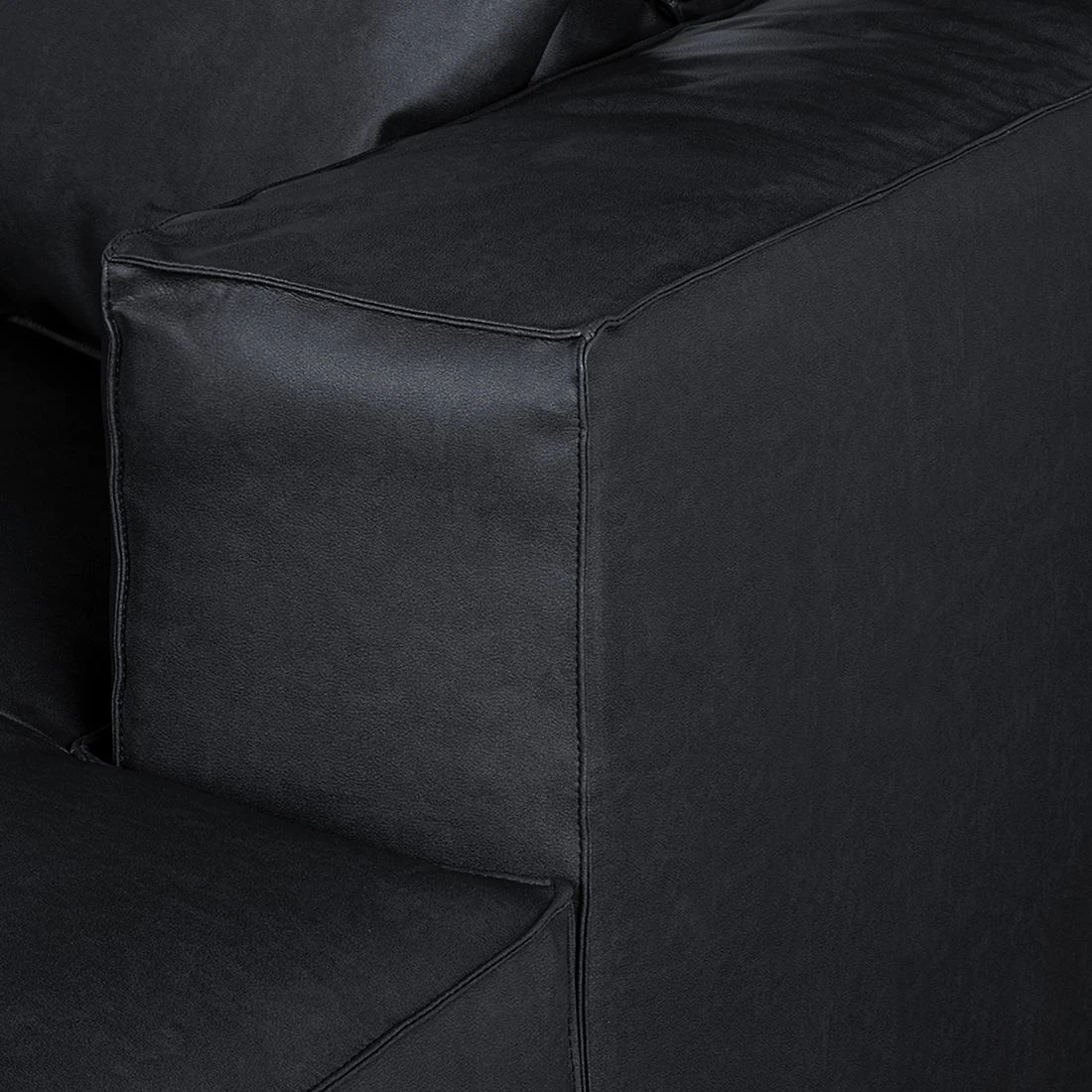 Loftscape Ecksofa Calli - Kunstleder Schwarz - Longchair davorstehend rechts 7 Loftscape Ecksofa Calli - Kunstleder Schwarz - Longchair davorstehend rechts – Bild 7