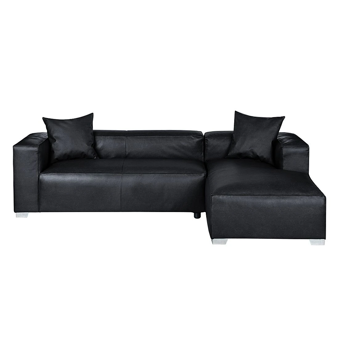 Loftscape Ecksofa Calli - Kunstleder Schwarz - Longchair davorstehend rechts 2 Loftscape Ecksofa Calli - Kunstleder Schwarz - Longchair davorstehend rechts – Bild 2