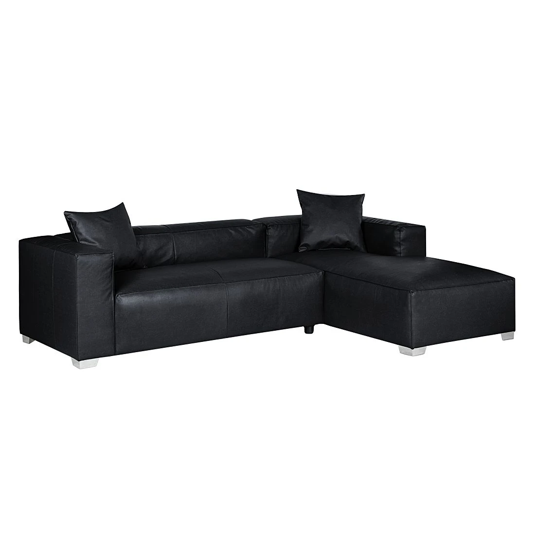 Loftscape Ecksofa Calli - Kunstleder Schwarz - Longchair davorstehend rechts 1 Loftscape Ecksofa Calli - Kunstleder Schwarz - Longchair davorstehend rechts