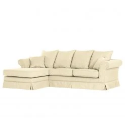 Maison Belfort Ecksofa Campagne I Webstoff - Ecru - Longchair davorstehend links