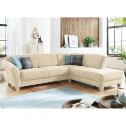 Ars Natura Ecksofa Cebu Webstoff - Creme - Ottomane davorstehend rechts - Keine Funktion -Wohnzimmermöbel boutique en ligne ecksofa cebu webstoff ottomane davorstehend rechts keine funktion creme 4351480