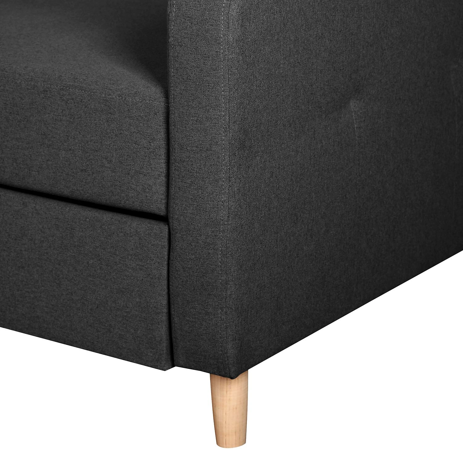 Mørteens Ecksofa Clintwood (mit Schlaffunktion) - Webstoff Longchair beidseitig montierbar - Dunkelgrau 8 Mørteens Ecksofa Clintwood (mit Schlaffunktion) - Webstoff Longchair beidseitig montierbar - Dunkelgrau – Bild 8