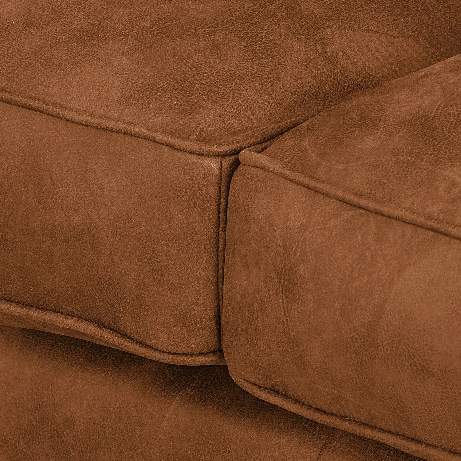 Ars manufacti Ecksofa Coolock Antiklederlook - Cognac - Ottomane davorstehend rechts 9 Ars manufacti Ecksofa Coolock Antiklederlook - Cognac - Ottomane davorstehend rechts – Bild 9