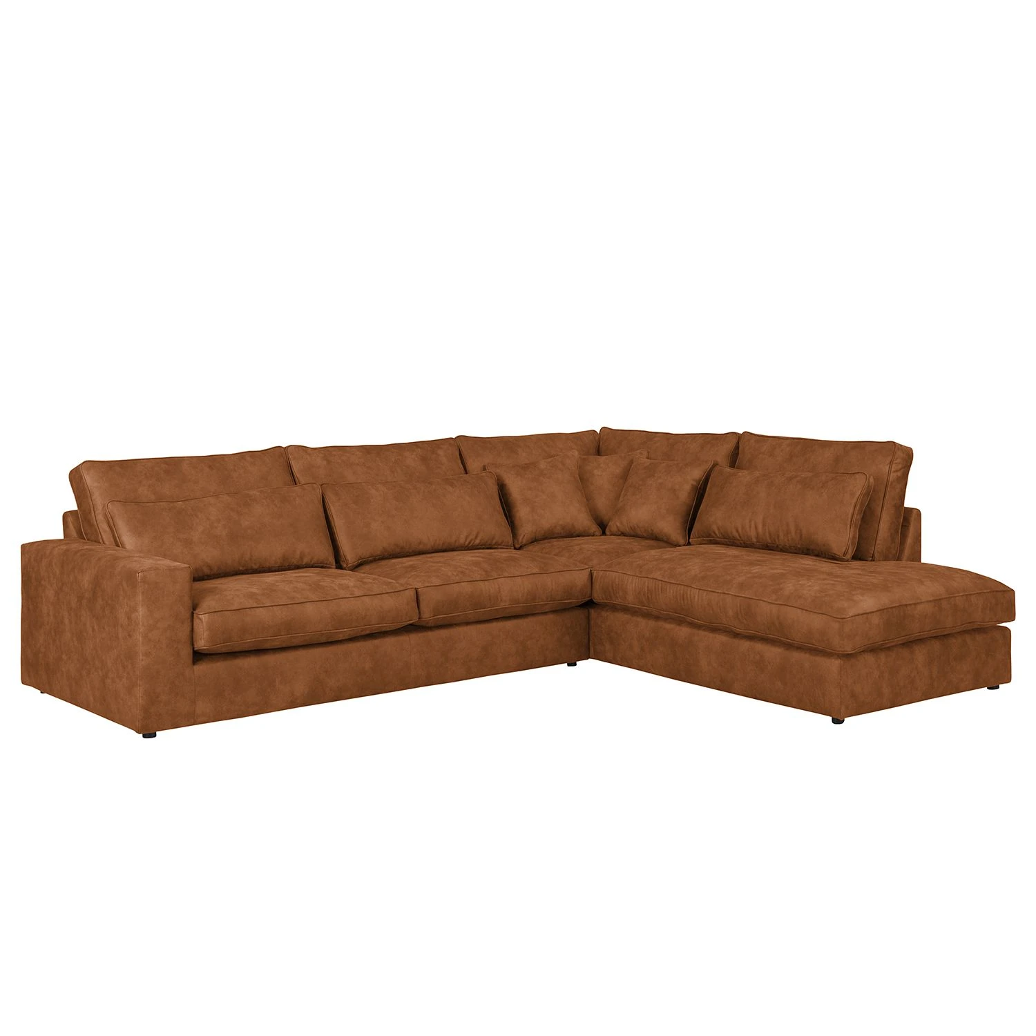 Ars manufacti Ecksofa Coolock Antiklederlook - Cognac - Ottomane davorstehend rechts 1 Ars manufacti Ecksofa Coolock Antiklederlook - Cognac - Ottomane davorstehend rechts