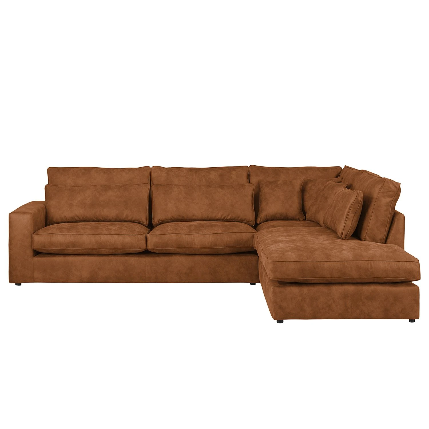 Ars manufacti Ecksofa Coolock Antiklederlook - Cognac - Ottomane davorstehend rechts 3 Ars manufacti Ecksofa Coolock Antiklederlook - Cognac - Ottomane davorstehend rechts – Bild 3