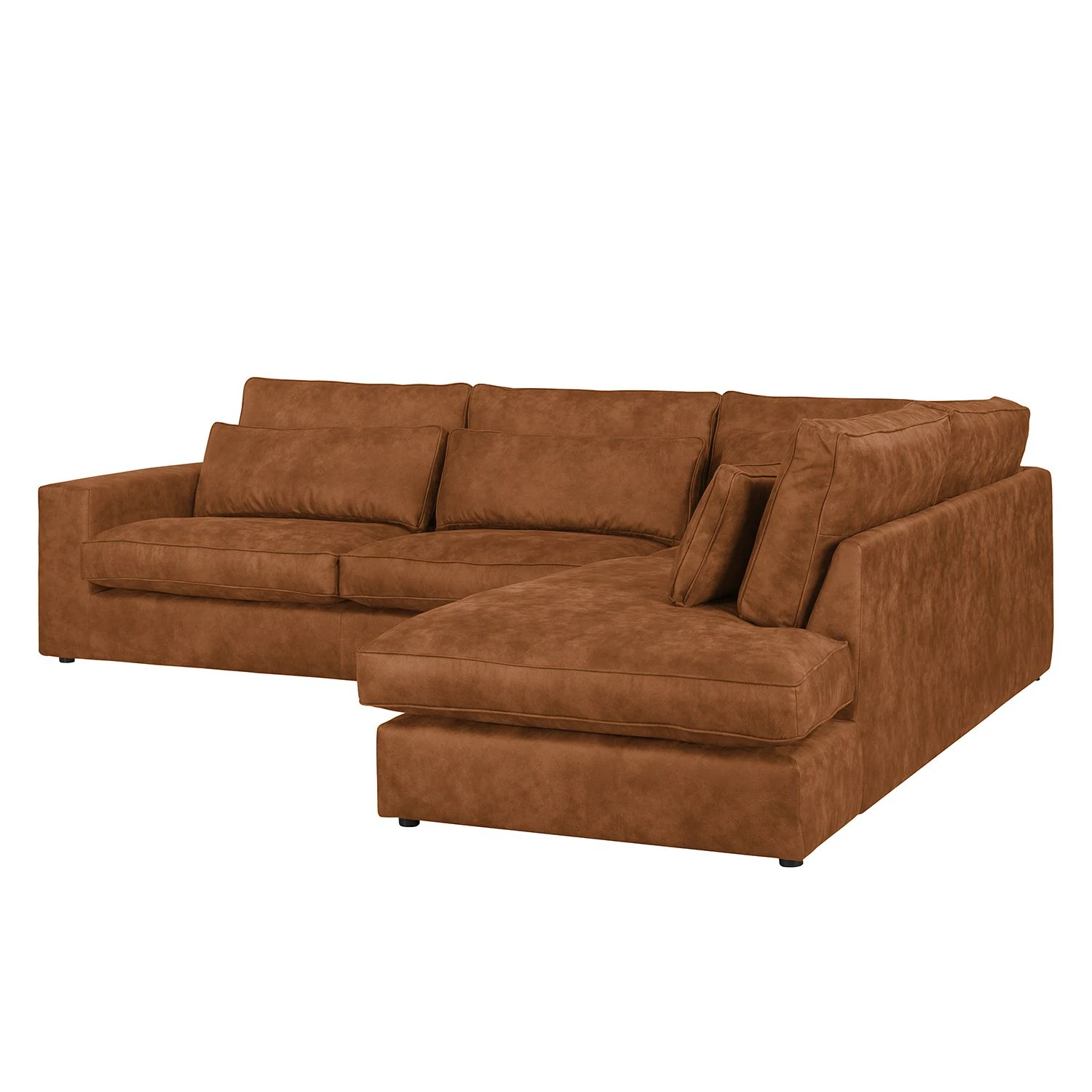 Ars manufacti Ecksofa Coolock Antiklederlook - Cognac - Ottomane davorstehend rechts 6 Ars manufacti Ecksofa Coolock Antiklederlook - Cognac - Ottomane davorstehend rechts – Bild 6
