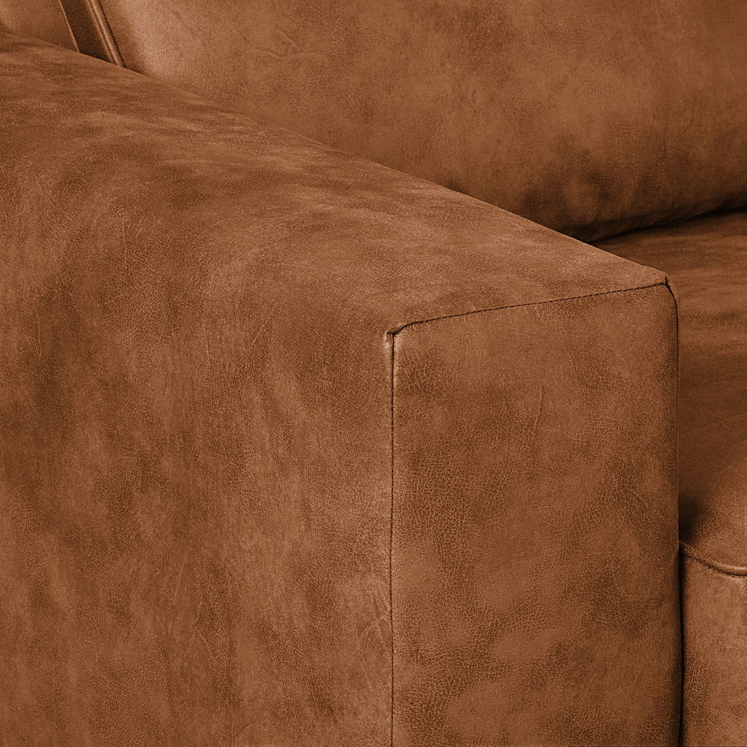 Ars manufacti Ecksofa Coolock Antiklederlook - Cognac - Ottomane davorstehend rechts 12 Ars manufacti Ecksofa Coolock Antiklederlook - Cognac - Ottomane davorstehend rechts – Bild 12