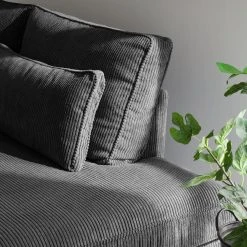 Naturoo Ecksofa Coolock Cord - Dunkelgrau - Ottomane davorstehend rechts -Wohnzimmermöbel boutique en ligne ecksofa coolock cord ottomane davorstehend rechts dunkelgrau 5063904