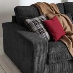 Naturoo Ecksofa Coolock Cord - Dunkelgrau - Ottomane davorstehend rechts -Wohnzimmermöbel boutique en ligne ecksofa coolock cord ottomane davorstehend rechts dunkelgrau 5063912