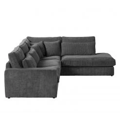 Naturoo Ecksofa Coolock Cord - Dunkelgrau - Ottomane davorstehend rechts -Wohnzimmermöbel boutique en ligne ecksofa coolock samtstoff ottomane davorstehend rechts dunkelgrau 4481176