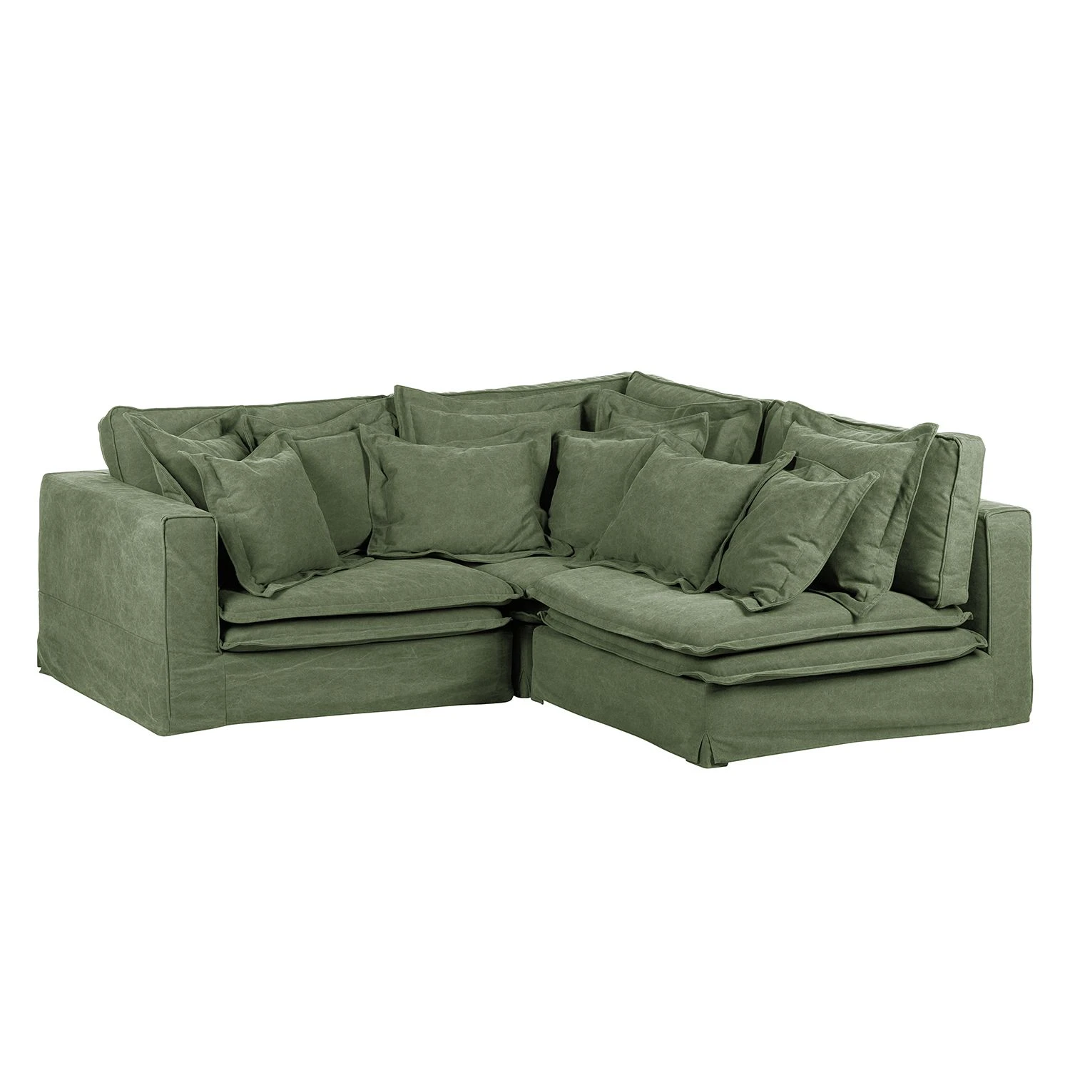 Maison Belfort Ecksofa Coral Beach Webstoff - Olivgrün - Armlehne davorstehend links 1 Maison Belfort Ecksofa Coral Beach Webstoff - Olivgrün - Armlehne davorstehend links